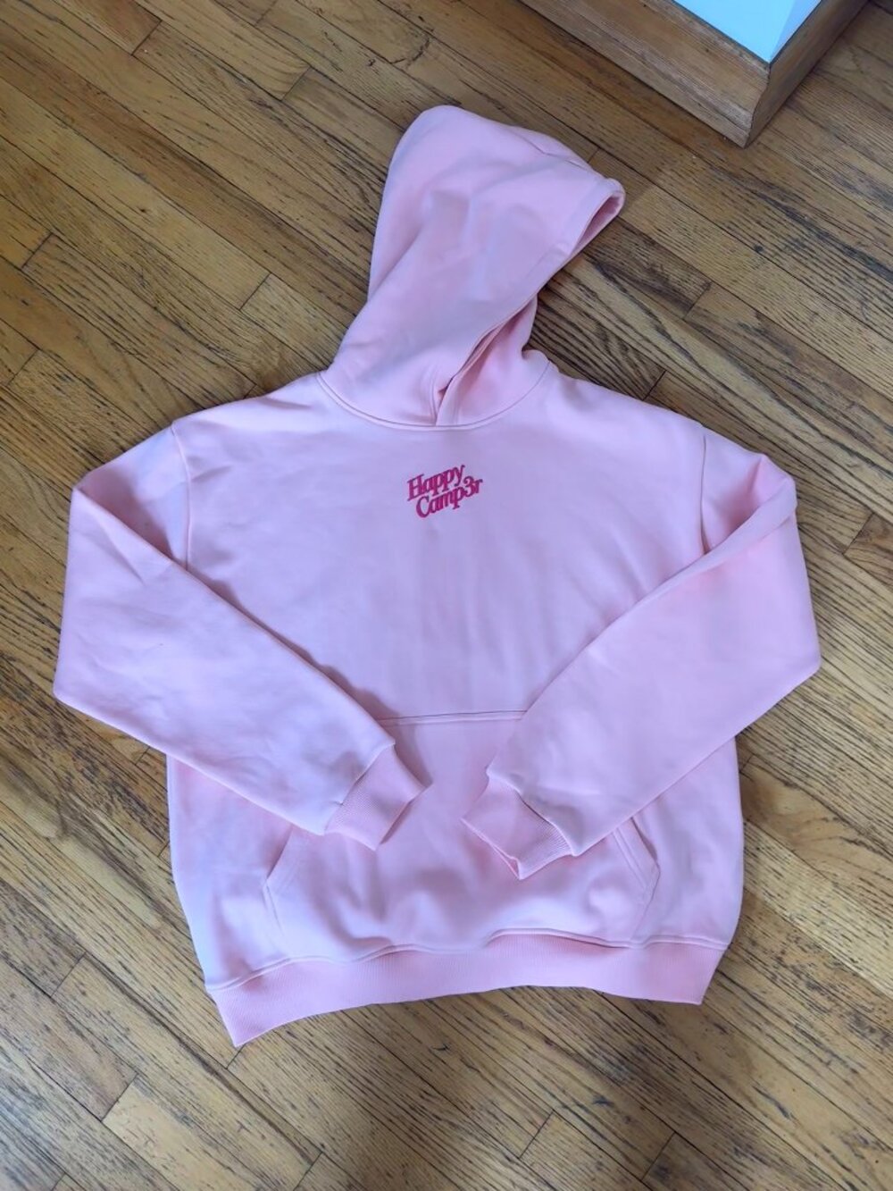 🍓 Happy Camp3r Puff Series Hoodie – Snowy Strawberry 🍓 BRAND NEW